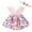 Pink, variant on Toddler Girls Cute Dresses Oddler Sleeveless Floral Print Crawl Suit Contains Headb Formal Dress Size 15-21 Months