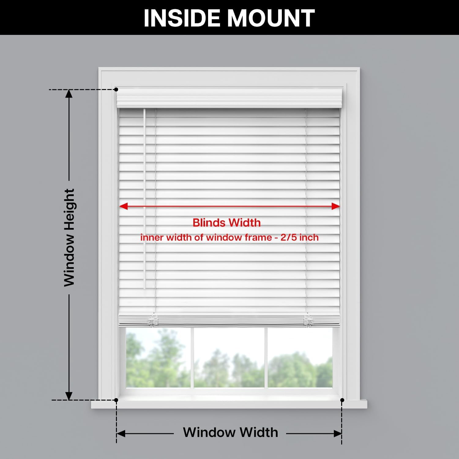 LazBlinds 2-inch Cordless Faux Wood Blinds with Royal Valance, Room Darkening Horizontal Window Blinds, Inside Mount Blinds for Windows - Fit for window 72 1/2'' W x 60'' H - White