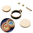 thumbnail image 7 of Mini Embroidery Hoop Mini Wood Hoop Ring Wooden Round Crossing Stitch Hoop Small Display Frame Circle for DIY Pendant Embroidery Frame Craft Favors Ornaments (61.2 x 1 Inch, 60 Pieces), 7 of 7