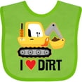 thumbnail image 3 of Inktastic Construction Truck I Love Dirt Boys or Girls Baby Bib, 3 of 4