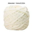 thumbnail image 2 of Clearance!TAKTUK Chenille Yarn,Chunky Knit Yarn Soft Velvet Yarn Crochet Knitting Blanket Yarn DIY Craft for Knit Sweaters Blankets Shoes Scarves Clothes,Blanket Yarn,Beige, 2 of 3