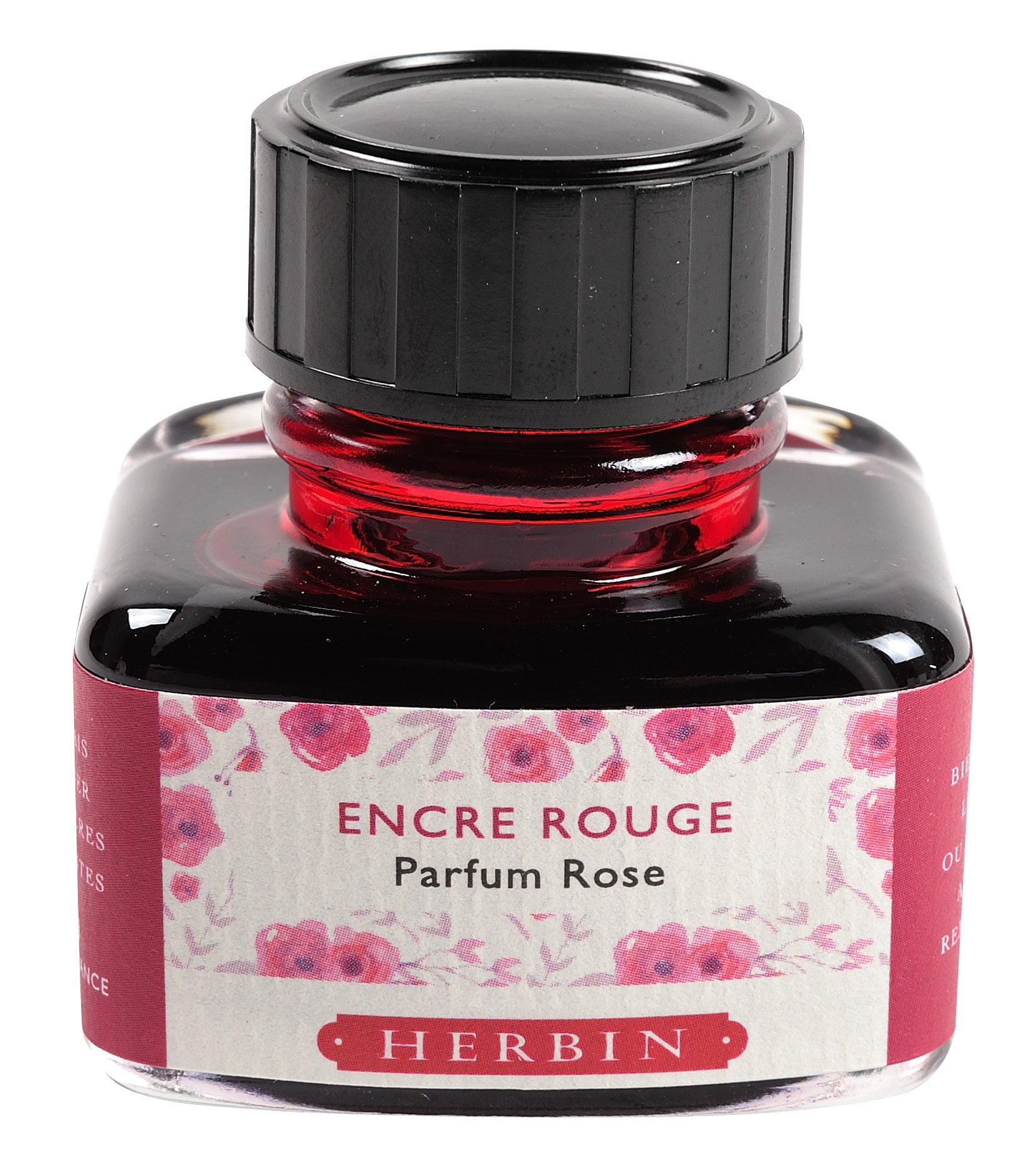 Herbin Scented Ink - 30ml Bottle - Red w/Rose