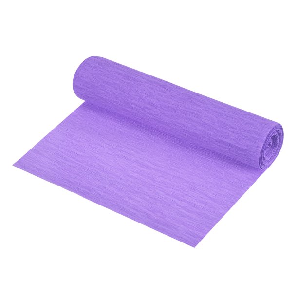 Rollo de papel crepé Uxcell Decoración de papel crepé 8.3 pies de largo 5.9 pulgadas de ancho, púrpura pálido
