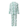 thumbnail image 4 of AIGUR Family Matching Christmas Pajama Set, Family Matching Pajamas Sets Cute Christmas Tree Button up Long Sleeves Shirt and Elastic Pants for Soft Loungewear, 4 of 11