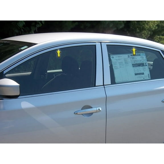 Stainless Steel Window Trim 4Pc Fits 2013-2019 Nissan Sentra WP13576 QAA