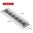thumbnail image 1 of 60mm Aluminium Rectangular Cabinet Wardrobe Air Vent Grille Ventilation-Cover, 1 of 3