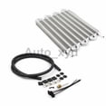 thumbnail image 2 of 8 Row Transmission Oil Cooler Kit Aluminum Car Radiator Universal Replacement -, 2 of 5
