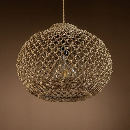 

ELE Light & Decor Arya Bamboo and Rattan Pendant Light in Brown