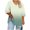 Mint Green, variant on Women Plus Size Tops V Neck 3/4 Sleeve Casual T Shirts Loose Basic Tunic Tees Wine XXXXL
