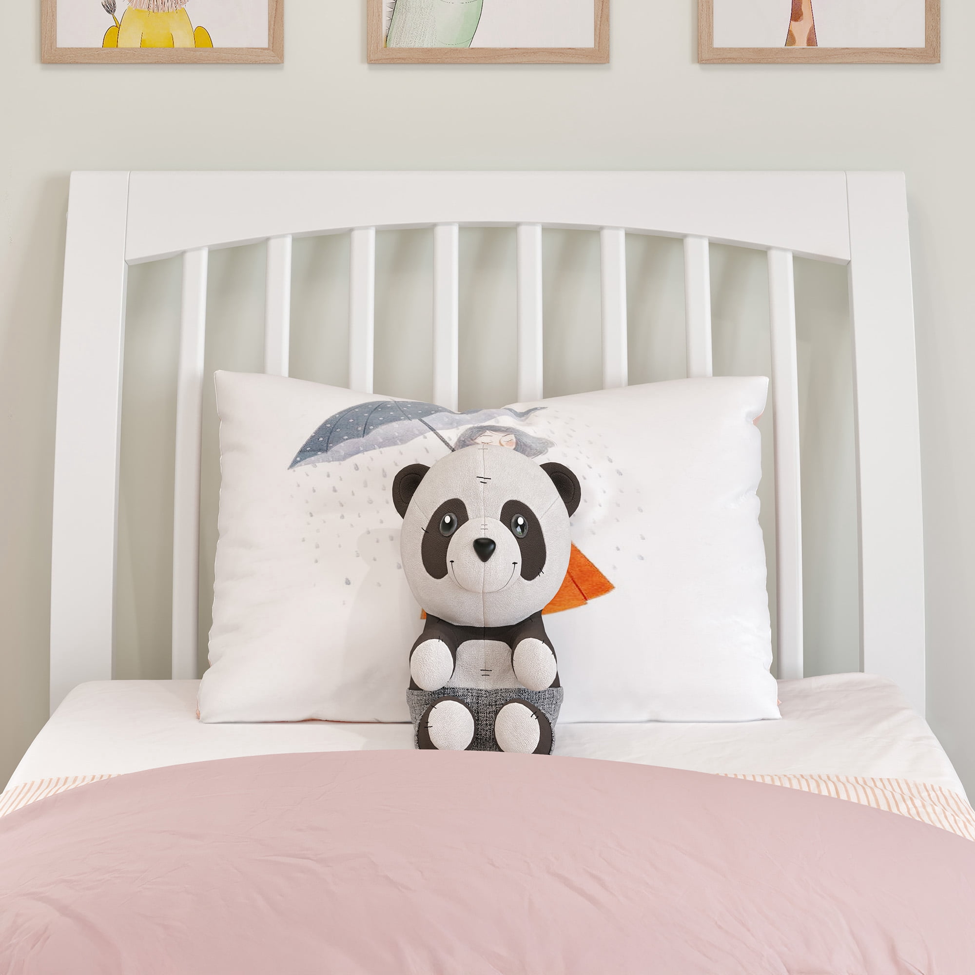 AFI Orleans Twin Sleigh Solid Wood Slat Headboard, White