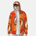 thumbnail image 4 of Gaeub Orange Rotating Men's and Women's UPF 50+ Long-Sleeved Sun Protection Clothing, Fishing Shirt Long Sleeve Zip - X-Large, 4 of 9