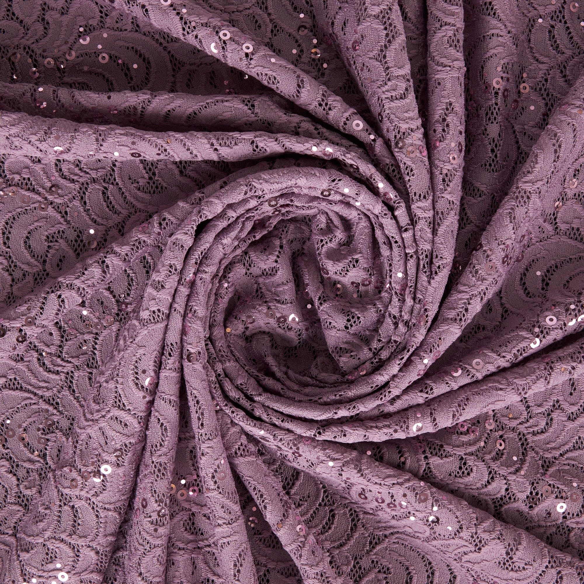 Zelouf Madilyn Stretch Lace W Trans  , Sewing, DIY, Crafts Fabric by the Yard, Mauve Flower, 3 Yard