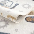 thumbnail image 5 of Hauteloom Mochi Kids Room, Nursery Machine Washable Area Rug - Construction Vehicles Machines - Cream, Brown, Beige - 6'7" x 9', 5 of 8