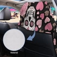 thumbnail image 6 of Xixirimido Pink Heart Roses Sugar Skull Sweat Towel Car Seat Cover for Gym Workout Athletic Running Towel for Outdoor Sports Universal Auto Front Seat Protector for Trucks, SUV, 2Pack, 6 of 8