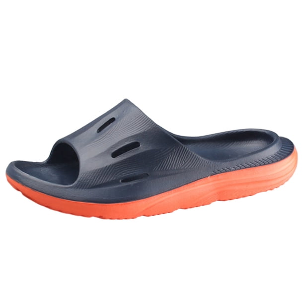 Cloud Slides Pillow Pantuflas Zapatos de Ducha Antideslizantes para Hombre (44/45 ) Gris Naranja