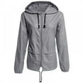 thumbnail image 2 of FNNMNNR Women Spring Jacket  Fashion Waterproof Jacket  Insulated Coat Windbreaker Outdoor (Dark Blue), 2 of 6