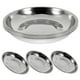 thumbnail image 1 of Juego de 6 platos redondos de acero inoxidable para almacenar fruta o servir pasta (plateados)., 1 of 7