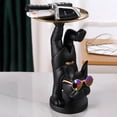 thumbnail image 3 of Decoración Figurilla de resina de Bulldog Francés, joyería, bandeja de almacenamiento para llaves, decoración de mesa (negro) Tmvgtek Original, 3 of 8