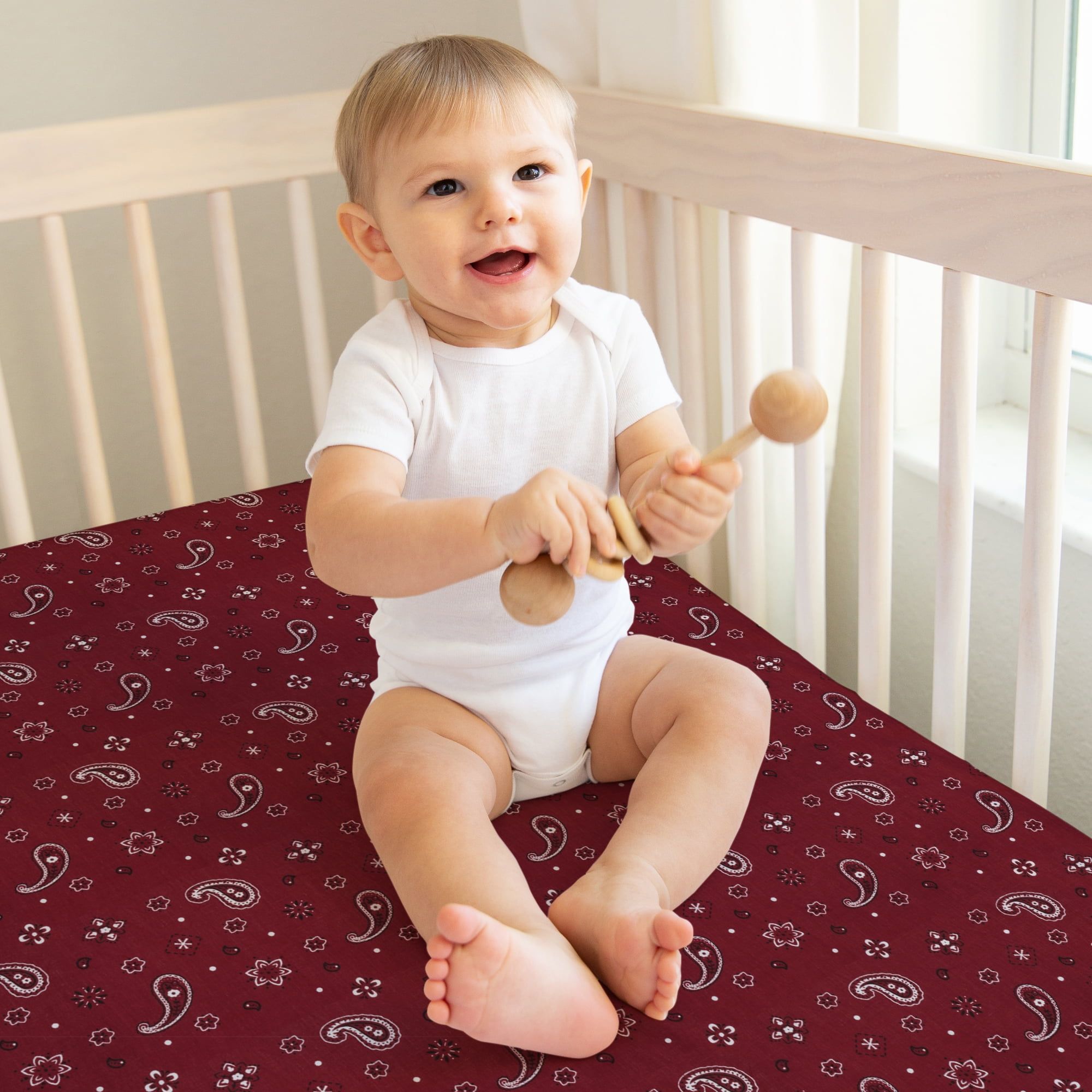 Sweet Jojo Designs Wild West Cowboy Multicolor Fitted Crib Sheets 3 Piece Set