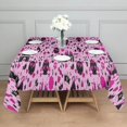 thumbnail image 3 of Pink Halloween Fantasy Pattern Square Tablecloth,Waterproof Square Table Cover,Wipeable Spillproof Washable Table Cover for Home Kitchen Party Decor 52"x52"(132x132cm), 3 of 6