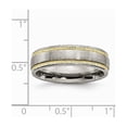 thumbnail image 2 of 6mm Stainless Steel Brushed and Polished Yellow Ip-plated Band Ring - Size 12.5, 2 of 2