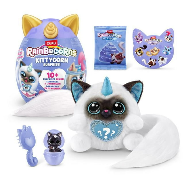 Kittycorn Surprise Series 3 by ZURU, Plush Toy, Collectible Plush Stuffed Animal, Slime, Surprise Eggs for Girls