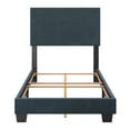 thumbnail image 3 of CorLiving Celeste Modern Upholstered Adult Twin Bed Frame with Headboard, Box Spring Required, Blue, 3 of 7