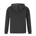 thumbnail image 3 of Annhoo Men's Hoodies Plus Size Solid Color Drawstring Pullover Long Sleeve Hooded Tops Athletic Workout Sweatshirts with Pocket, 3 of 5
