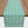 thumbnail image 3 of Creative Products Geo Quatrefoil Teal 16x72 Poly Twill Table Runner, 3 of 3