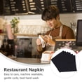 thumbnail image 3 of 6 Pcs Napperons en Tissu Style Simple pour Restaurant (Noir), 3 of 8