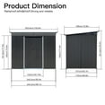 thumbnail image 2 of 6ft x 8ft Metal Garden Shed – Durable Outdoor Storage Solution with Acrylic Panels for Easy Visibility. Perfect for Organizing Tools and Garden Supplies Safely!, 2 of 5