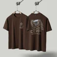 thumbnail image 1 of Yao888-Camiseta con estampado gráfico de espuma para hombre, ropa de calle de gran tamaño, estilo hip hop, informal, Y2k, 1:1Brown-TS14, 1 of 5