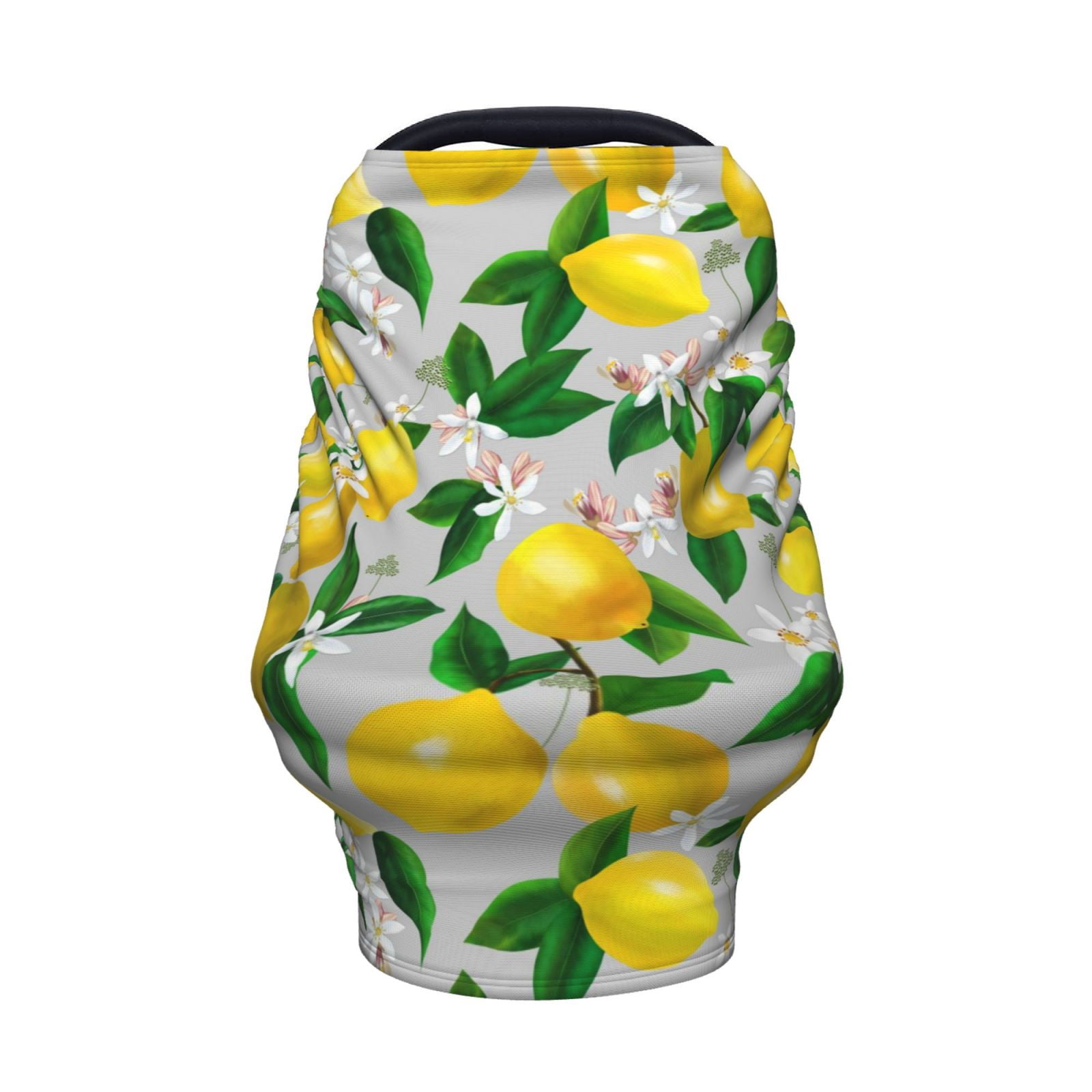 Fotbe Lemon Seamless Pattern Oil Painting Effect Pattern Car Seat Covers for Babies, Nursing Breastfeeding Cover Infant Carseat Canopy, Soft Stretchy Carrier Cover