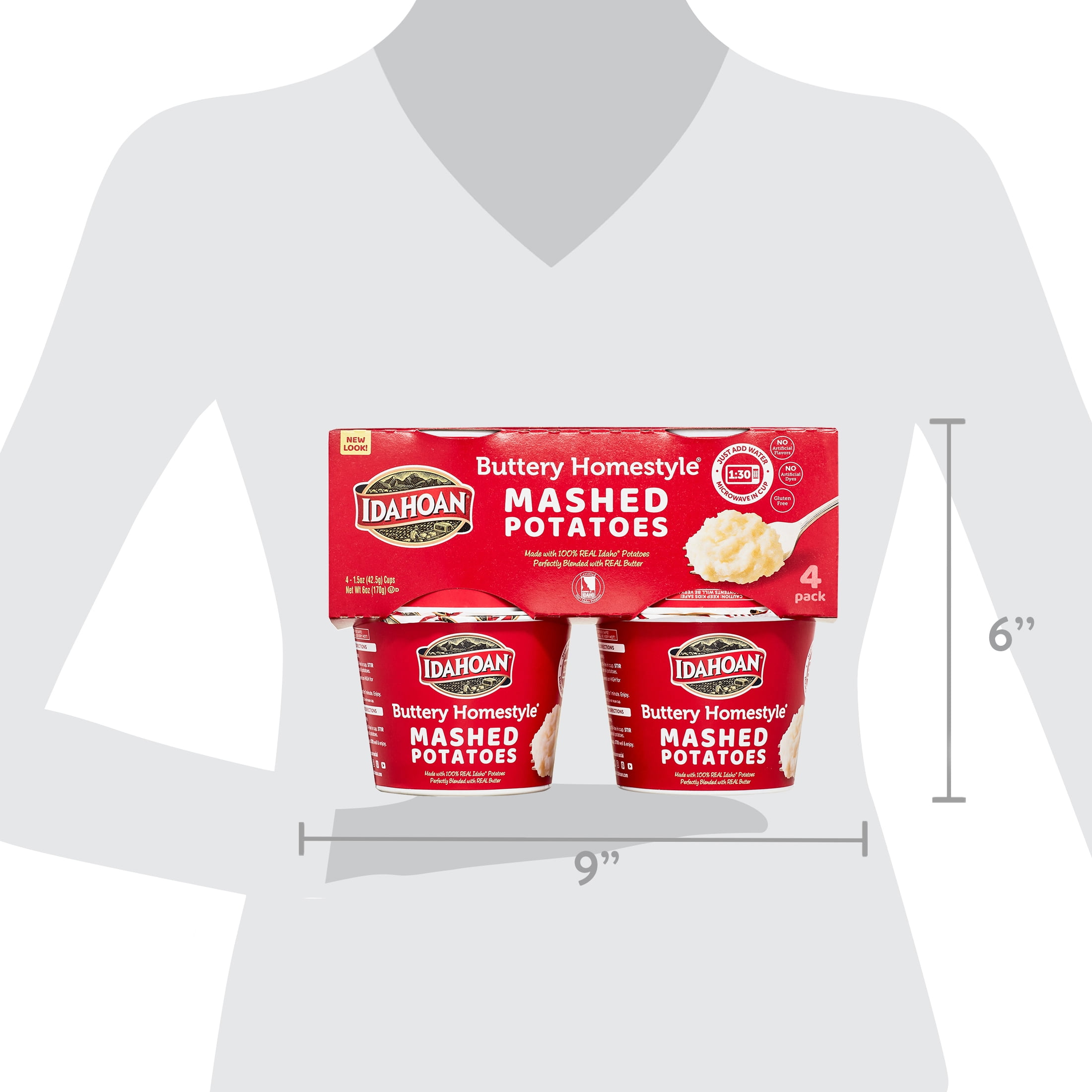 2x Idahoan Butter & Herb Mashed Potatoes 8 oz FAMILY SIZE Packet - 2 PACK