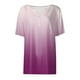 thumbnail image 4 of Blusas de moda de verano para mujer con estampado, cuello en V y manga corta, 4 of 4