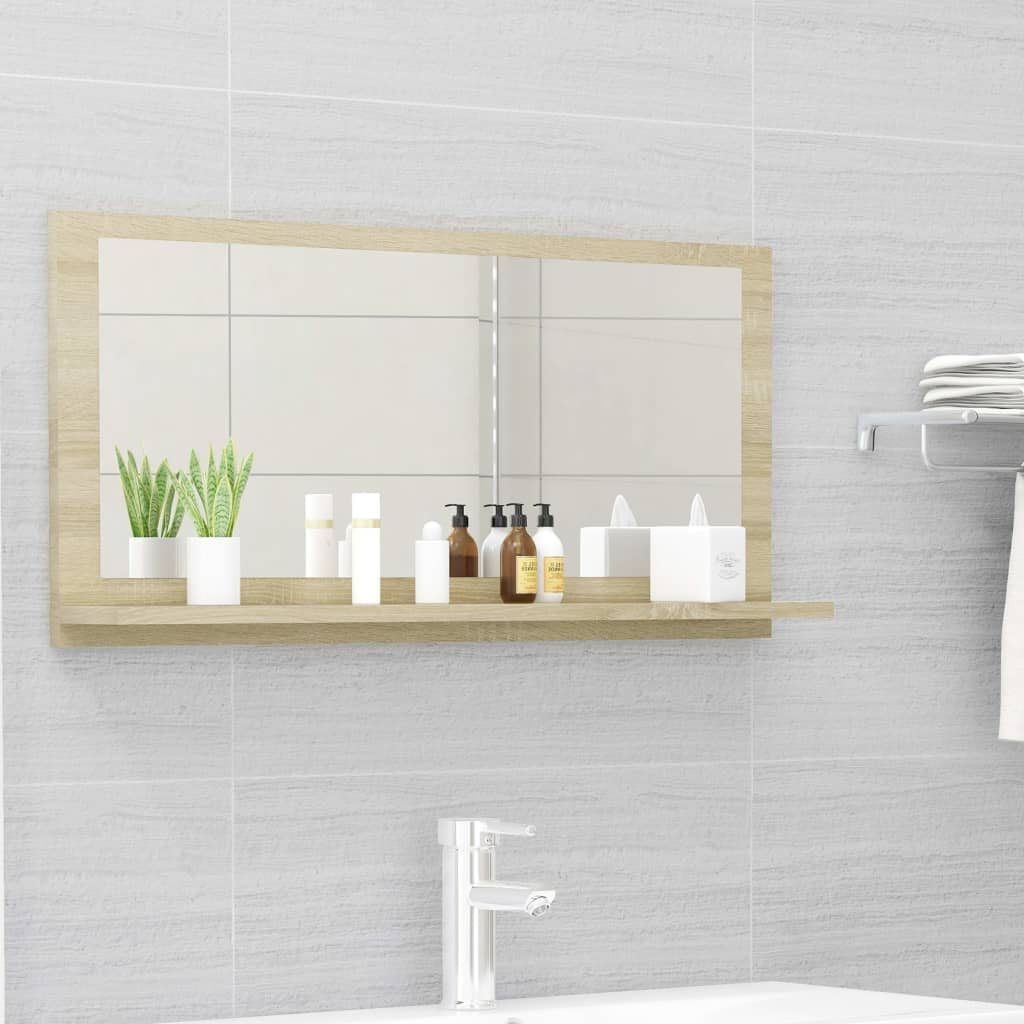Oak Bathroom Mirror With Shelf Everything Bathroom