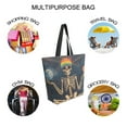 thumbnail image 7 of FORMRS Womens Canvas Tote Bag with Zipper Inner Pocket Shoulder Handbag, Skeleton with Rainbow, 7 of 7