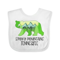Inktastic Smoky Mountains, Tennessee Mountains and Bear Shape Boys or Girls Baby Bib