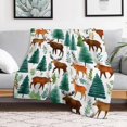 thumbnail image 2 of Rustic Flannel Plaid Throw Blanket - Cabin Decor with Animal & Plant Patterns - Perfect for Rustic Decor & Home Decor - 50 x 60 Inches, 2 of 6
