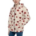 thumbnail image 2 of Pofeuu Ladybug With Mushroom Print Teenage Zipper Hoodie Sweatshirts Hooded Casual Jackets With Pocket For Boys Girls-Small, 2 of 6