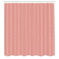 thumbnail image 2 of Ambesonne Vintage 70's Shower Curtain, Whimsical Shape Art, 69"Wx84"L, Pastel Pink Pale Salmon, 2 of 4