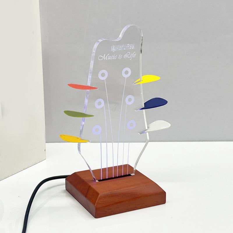 CEORPER Electric Guitar Pick Stand 7 Color Guitar Pick Display with Base for Storage