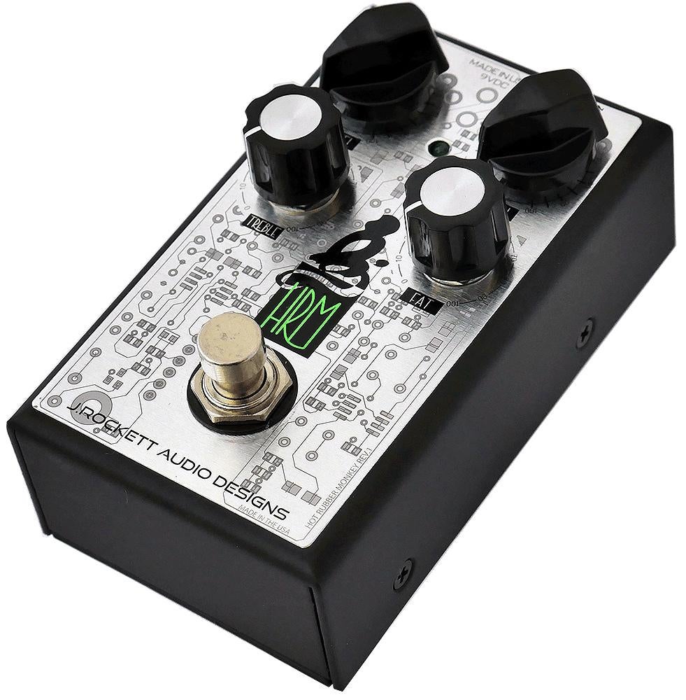 J.Rockett Audio Designs Hot Rubber Monkey (HRM) Overdrive Effects Pedal  Black and Silver