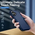 thumbnail image 3 of Feishell Case Fit for Apple iPhone 16 Plus,Military Grade Shockproof Protection Hybrid Armor Double Layer Hard PC + Soft TPU Drop Resistant Anti-Fingerprint Phone Cover,Blue, 3 of 6