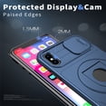 thumbnail image 4 of AUshell for iPhone Xs Max Case, Slide Camera Window Compatible wth MagSafe Rotating Kickstand Ring Silicone Military-grade Drop Resistant for iPhone Xs Max Magnetic Shockproof Shell, Blue, 4 of 6