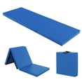 thumbnail image 1 of Gymax Tri-Fold Folding Exercise Mat 6 ft x 2 ft Portable Gymnastics Tumbling Yoga Navy, 1 of 8