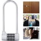 thumbnail image 5 of 5 Digit Combination Padlock Alloy Safety U Shaped Code Lock Extra Long Locker Lock With Code Lock(silver), 5 of 5