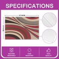 thumbnail image 4 of Burgundy Red Brown Stripe Line Placemats Set of 4 18"x12" Geometric Placemat for Kitchen Dining Table Decor Indoor Outdoor Geometry Table Place Mats, Abstract, 4 of 4