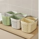 thumbnail image 1 of Cesta de plástico multicolor para baño con separación húmeda/seca - Soporte de ducha de 27x19x17cm, estructura engrosada y organización zonificada para artículos de aseo, 1 of 6