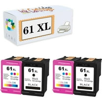 Compatible 61 XL Ink Cartridges Replacement for HP DeskJet 1000 1510 2510 2540 3000 Envy 4500 5530 5535 OfficeJet 2620 4630 4635 Printers 2 Black 2 Color
